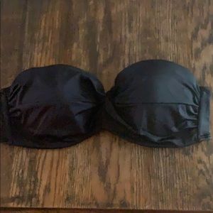 Black strapless swimsuit top